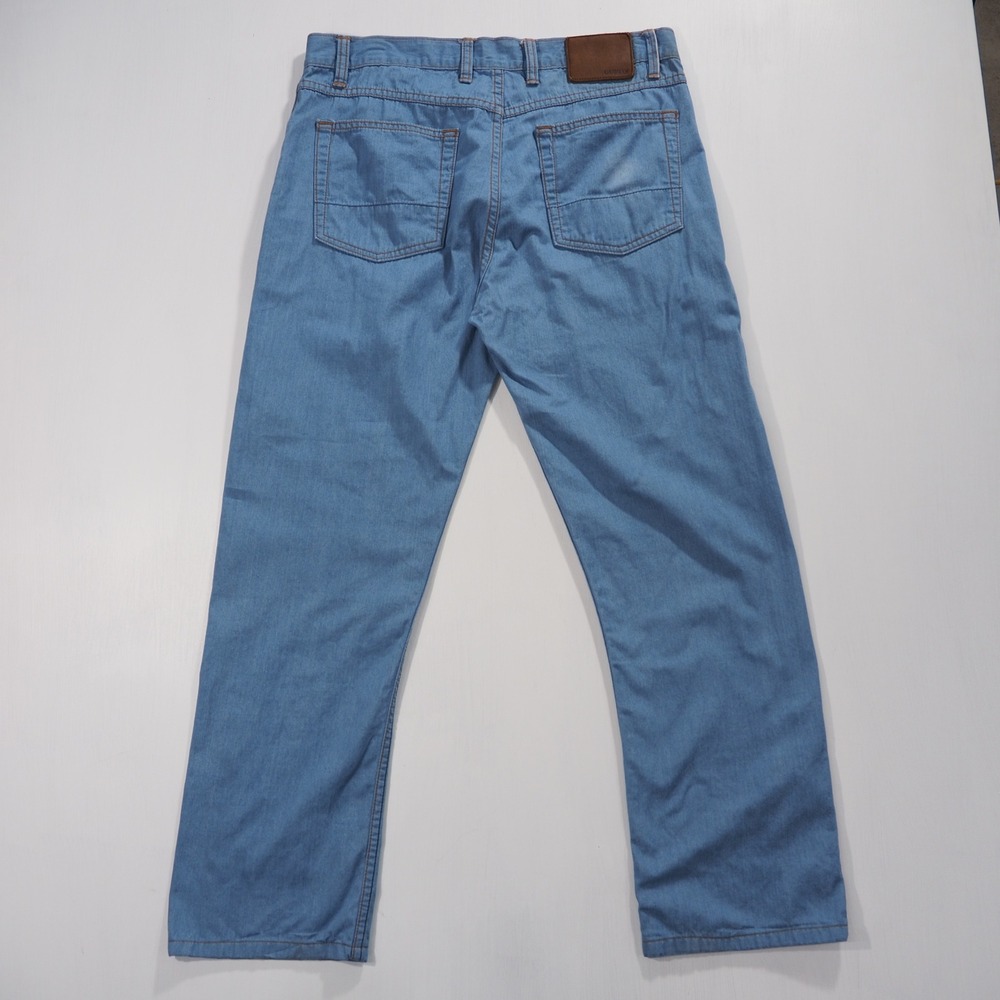 Gustin Jeans Mens 37 Blue Selvedge Straight Fit Lightweight Denim Button Fly - Picture 3 of 16